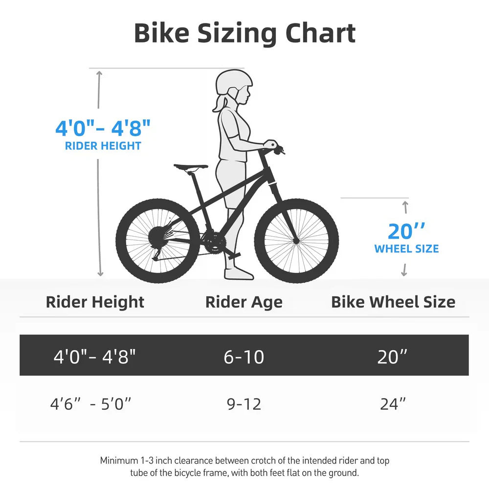 JOYSTAR Lubbock Kids Mountain Bike, 20-inch / 24-inch, Single Speed - Lubbock