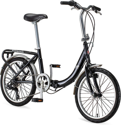 20-Inch Folding Adult Bike for Men and Women - 7-Speed Drivetrain