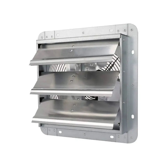 Tidoin 10 in Silver 705 CFM 1630 RPM Plug-In Shutter Exhaust Fan - DHS-YDW11-3284