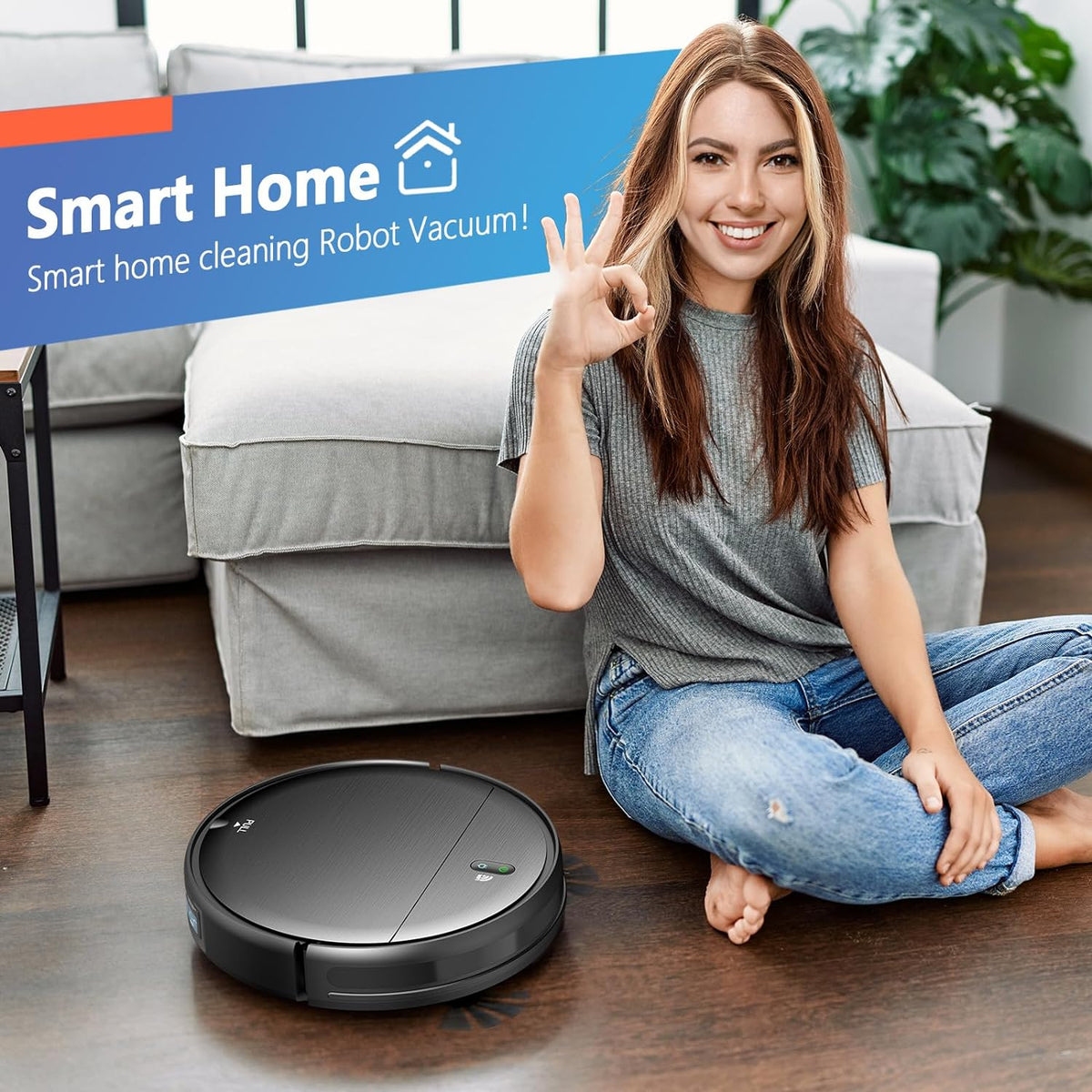 Robot Vacuum And Mop Combo, Deep Black, 11.8 x 11.8 x 2.87 in - BR151