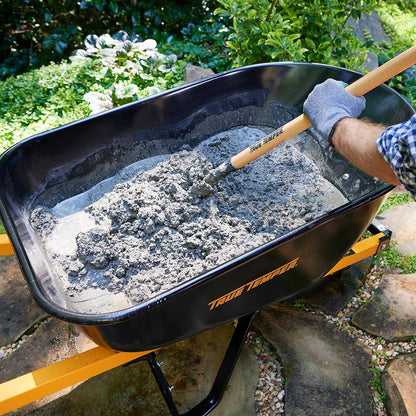 True Temper Steel Wheelbarrow 6 cu. ft. With Never Flat Tire And Steel Handles - R6STFFEC