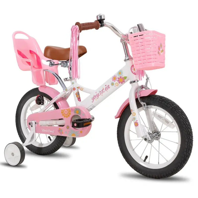 JOYSTAR Little Daisy 12 Inch Girls' Kids Bike With Training Wheels