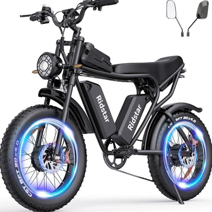 Electric Bike 2000W 52V 30-180 Miles All-Terrain Fat Tire E-Bike - Q20