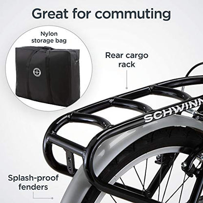 20-Inch Folding Adult Bike for Men and Women - 7-Speed Drivetrain