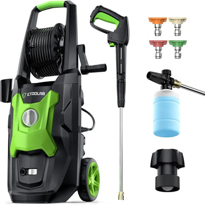 Orange Electric Pressure Washer 3800PSI 2.4GPM, 5 Nozzles, Dual Water Intake, 35FT Cord