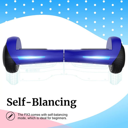 GOTRAX Hoverboard, 200W Motor, 6.5 inch LED Wheels, Blue - FX3