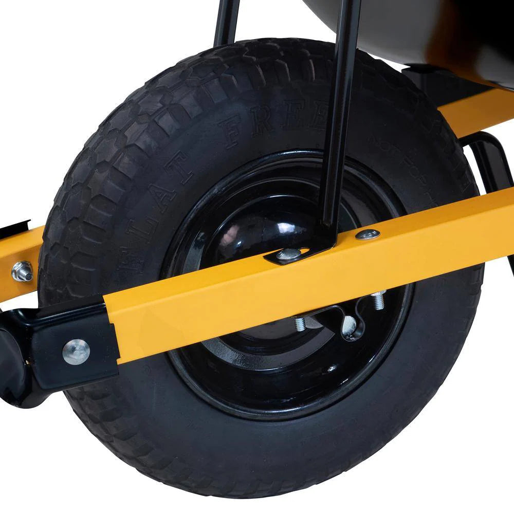 True Temper Steel Wheelbarrow 6 cu. ft. With Never Flat Tire And Steel Handles - R6STFFEC