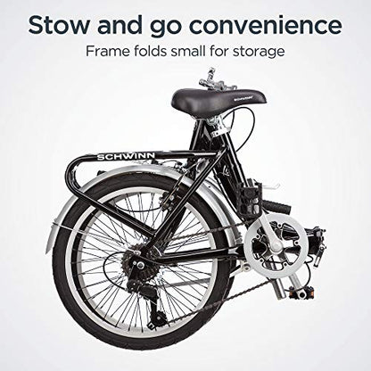 20-Inch Folding Adult Bike for Men and Women - 7-Speed Drivetrain
