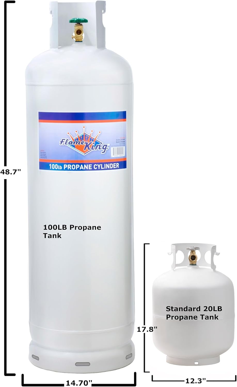100 lb Steel Propane Tank Cylinder With POL Valve - valve108270_163892
